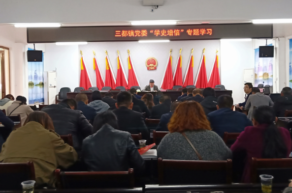 三都镇党委开展“学史增信”专题学习