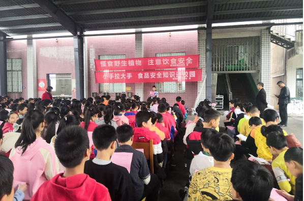 唐洞街道开展“小手拉大手 食品安全进校园”宣传活动