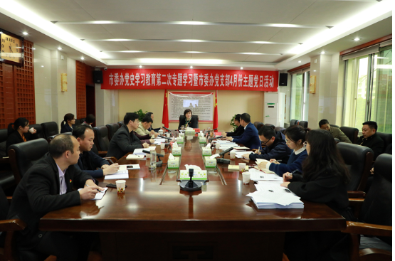 资兴市委办开展党史学习教育第二次专题学习暨党支部4月份主题党日活动