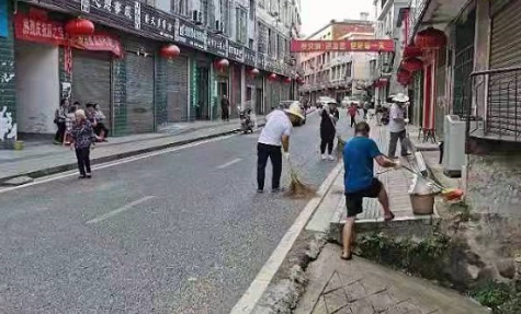 资兴市汤溪镇开展“喜迎中秋、欢庆国庆”卫生大清洁活动