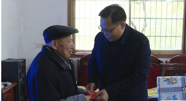 陈一之走访慰问退休老干部